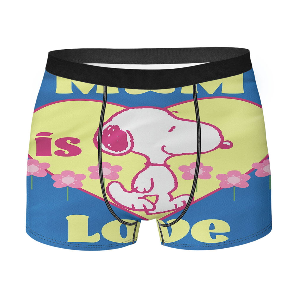 Peanuts Snoopy Mom Love Men's Boxer Briefs