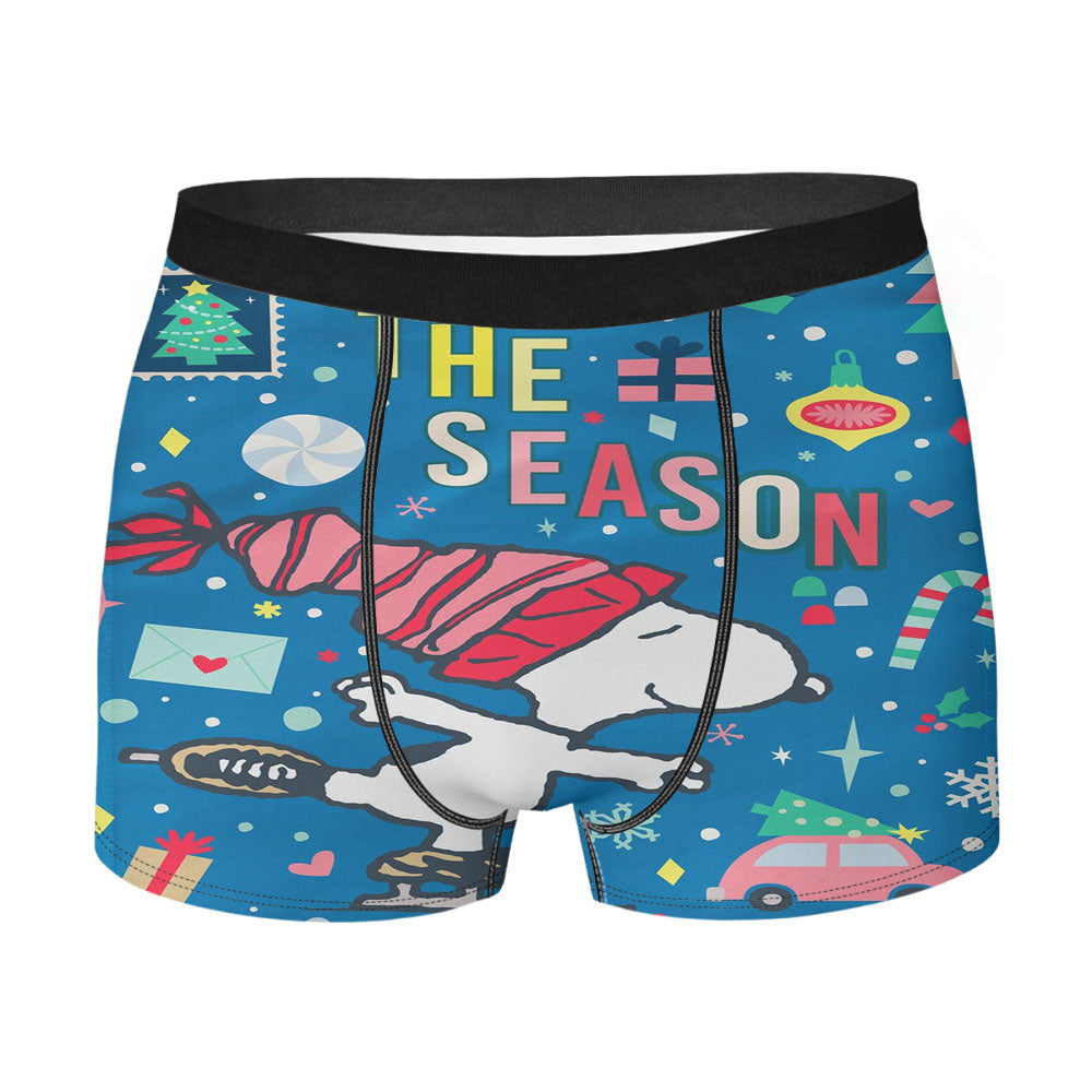 Peanuts Snoopy Winter Christmas Men's Boxer Briefs