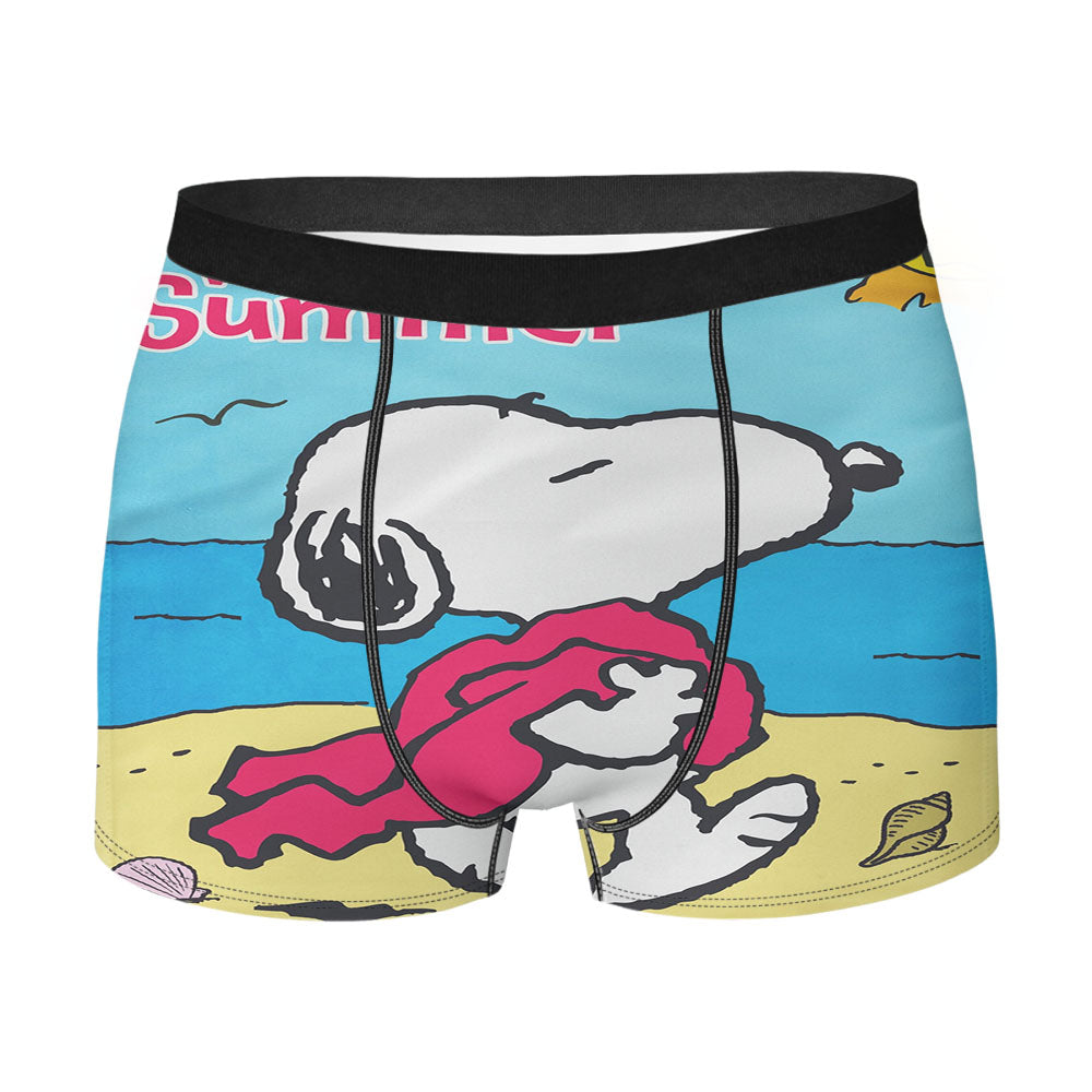 Peanuts Summer Beach Snoopy Men's Boxer Briefs