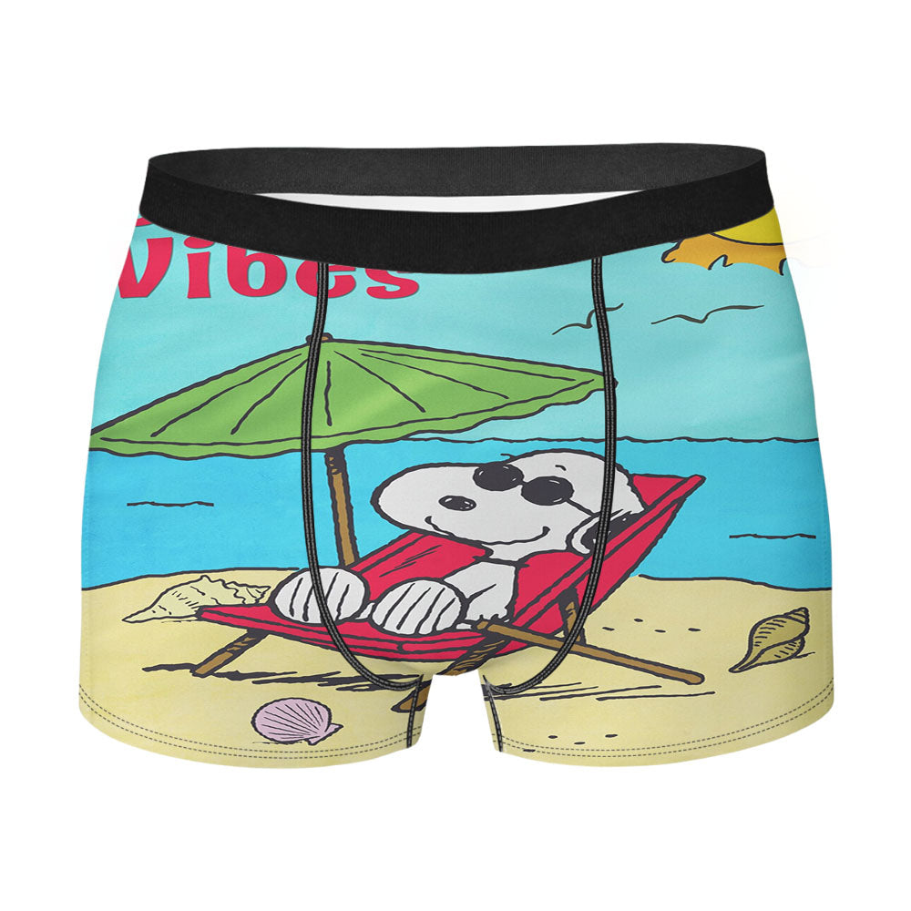 Peanuts Summer Beach Vibes Men's Boxer Briefs