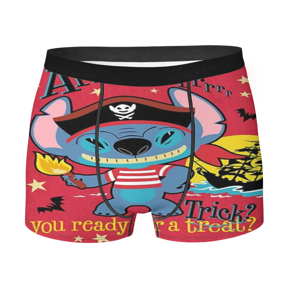 Pirate Stitch Halloween Men's Boxer Briefs