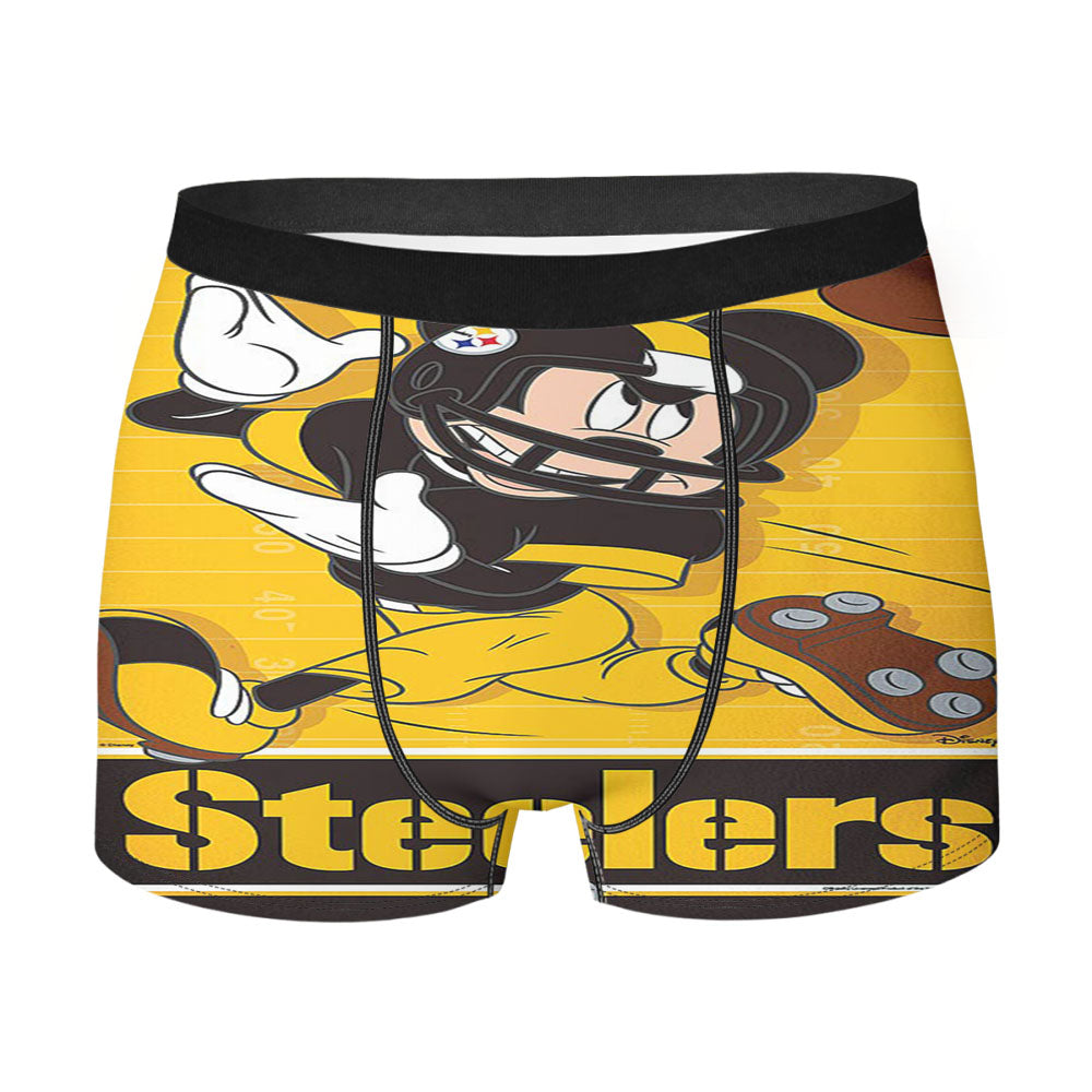 Pittsburgh Steelers Disney Mickey Mouse Nfl Men's Boxer Briefs