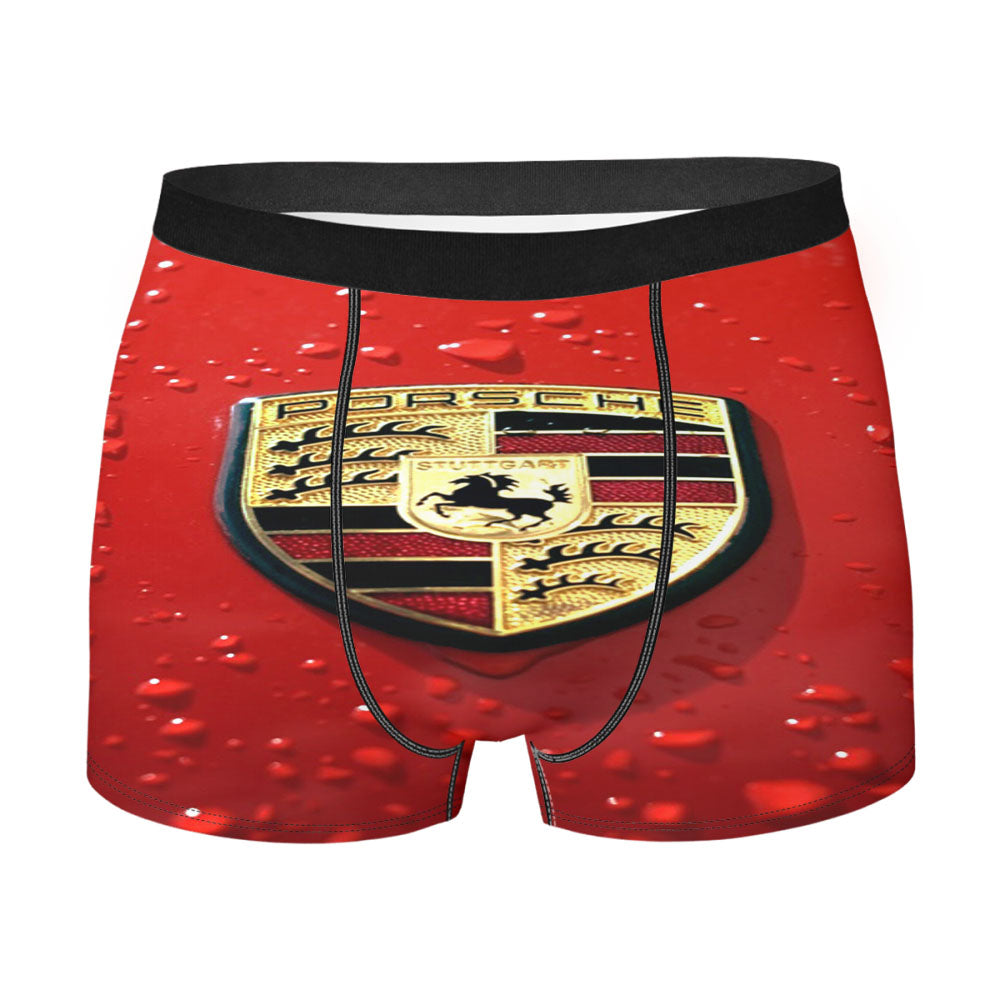 Porsche Logo Red Men's Boxer Briefs