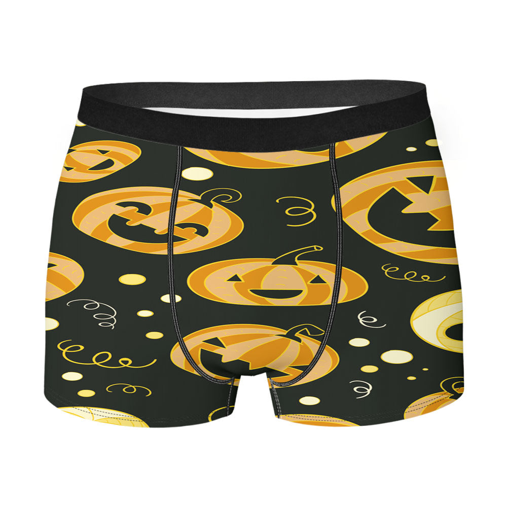 Pumpkins Pattern Halloween Men's Boxer Briefs