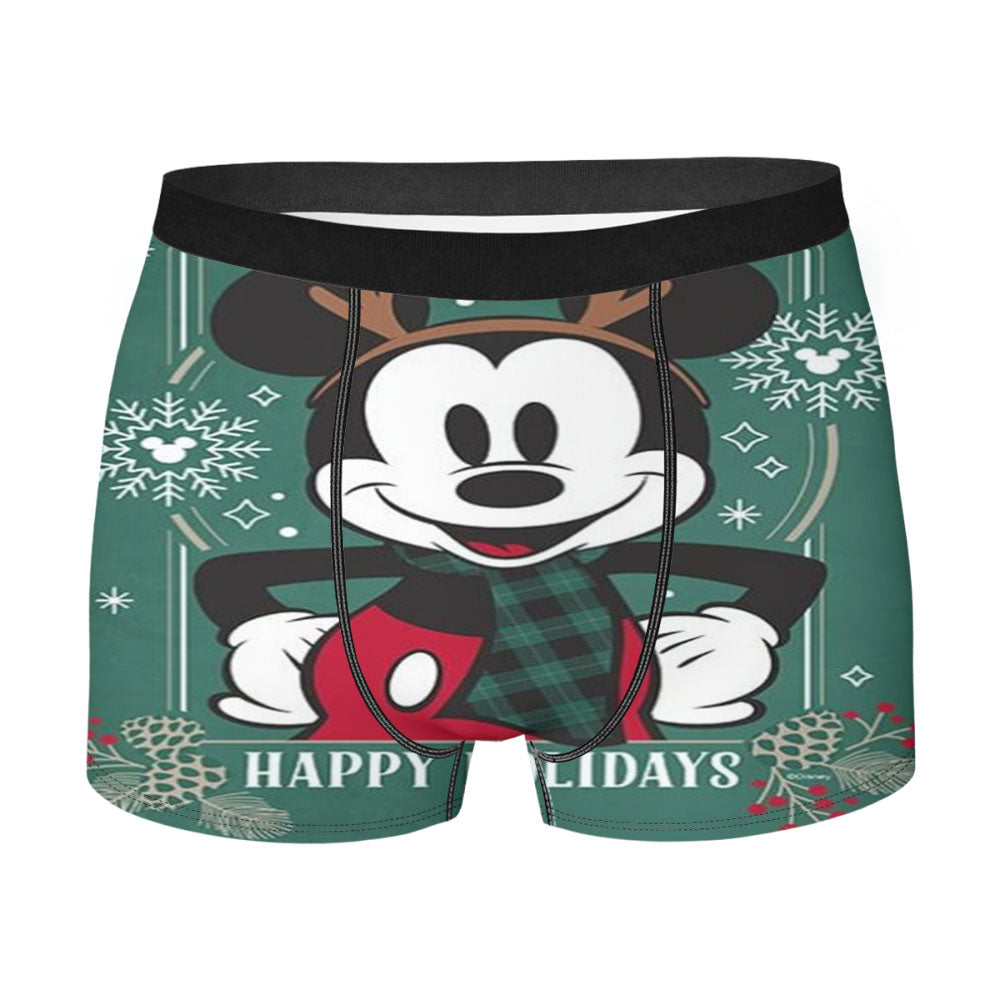 Reindeer Holiday Mickey Men's Boxer Briefs