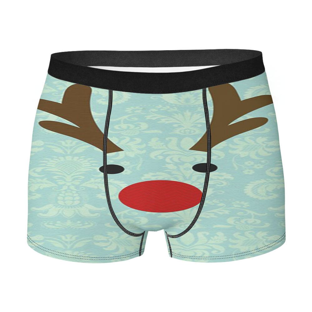 Rudolph Christmas Deer Men's Boxer Briefs