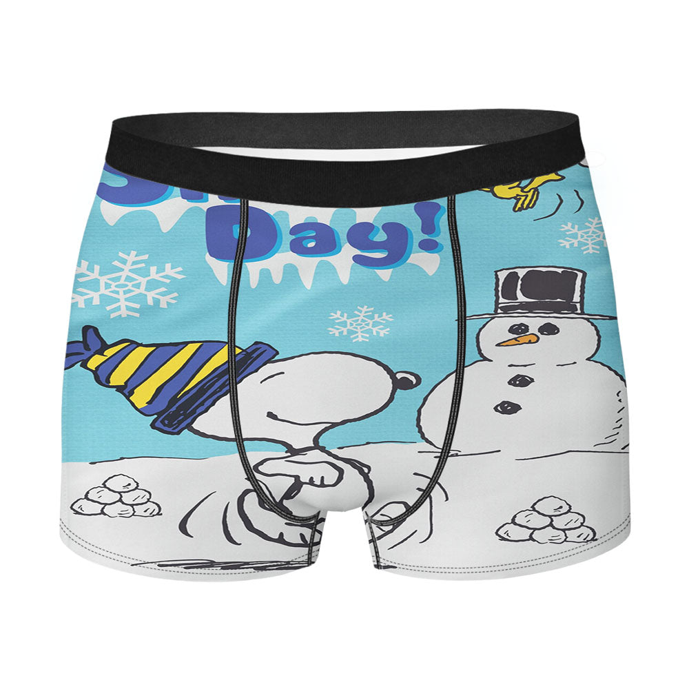 Snoopy And Woodstock Winter Men's Boxer Briefs