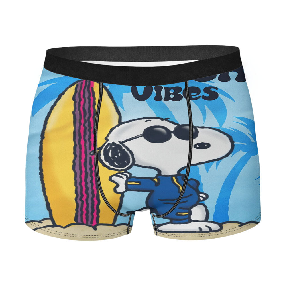 Snoopy Summer Beach Men's Boxer Briefs