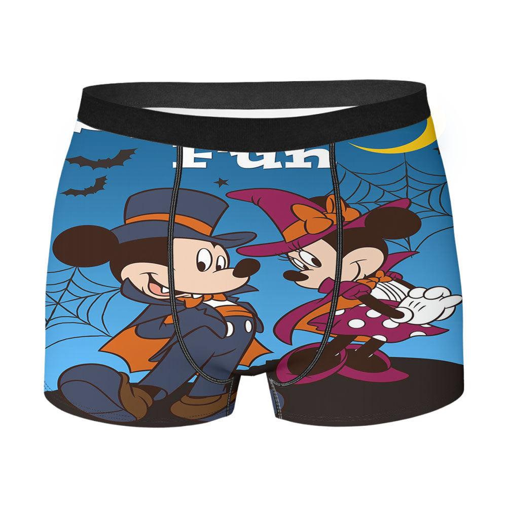 Spooky Fun Mickey & Minnie Men's Boxer Briefs