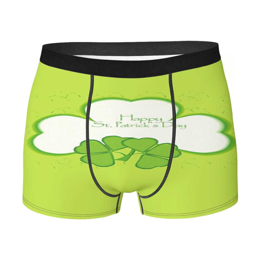 St Patricks Day Clover Men's Boxer Briefs