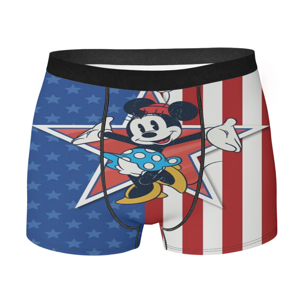 Stars And Stripes Minnie Men's Boxer Briefs