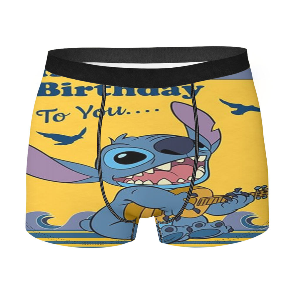 Stitch Birthday Serenade Men's Boxer Briefs