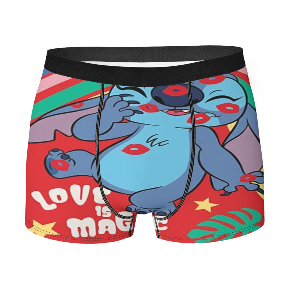 Stitch Love Kisses Men's Boxer Briefs