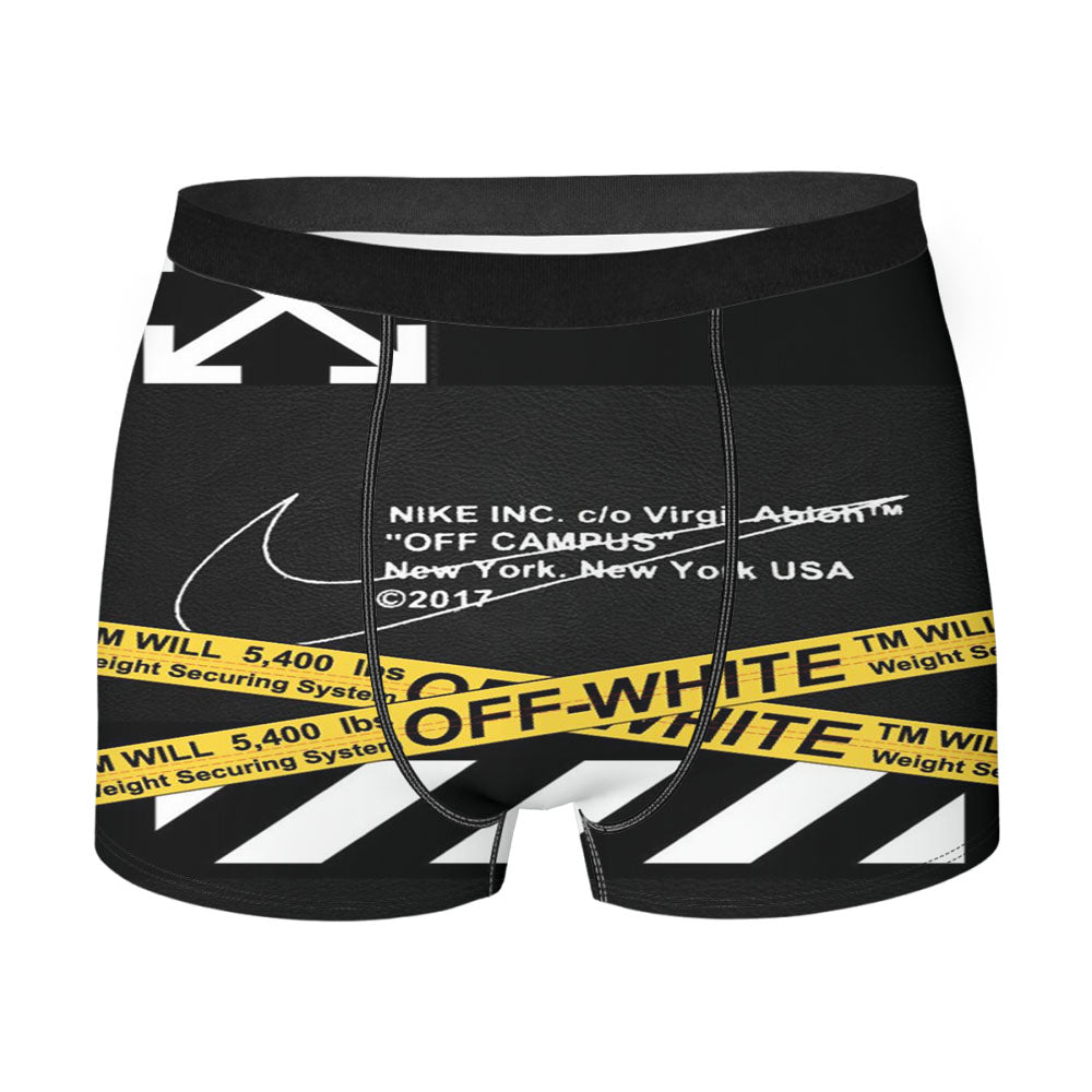 Stripe Arrow Off White New York Black Wallpaper Men's Boxer Briefs