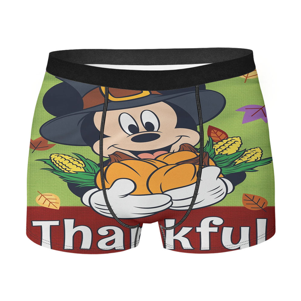 Thankful Mickey Mouse Men's Boxer Briefs