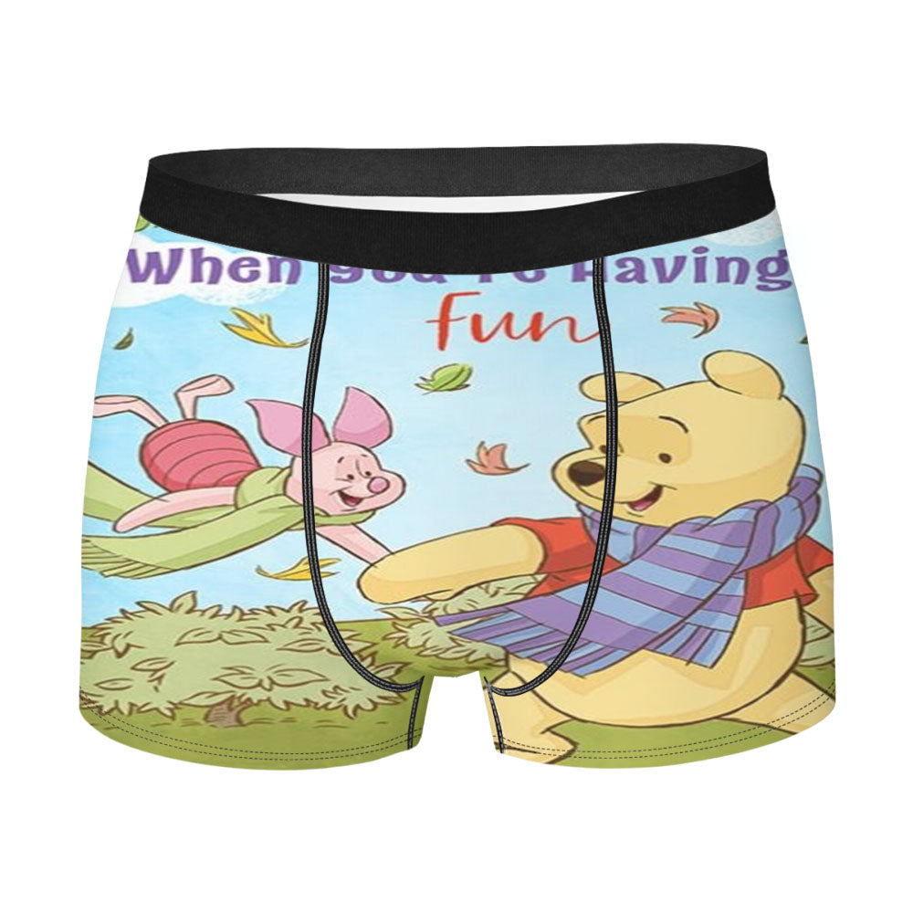 Time Flies Pooh And Piglet Men's Boxer Briefs