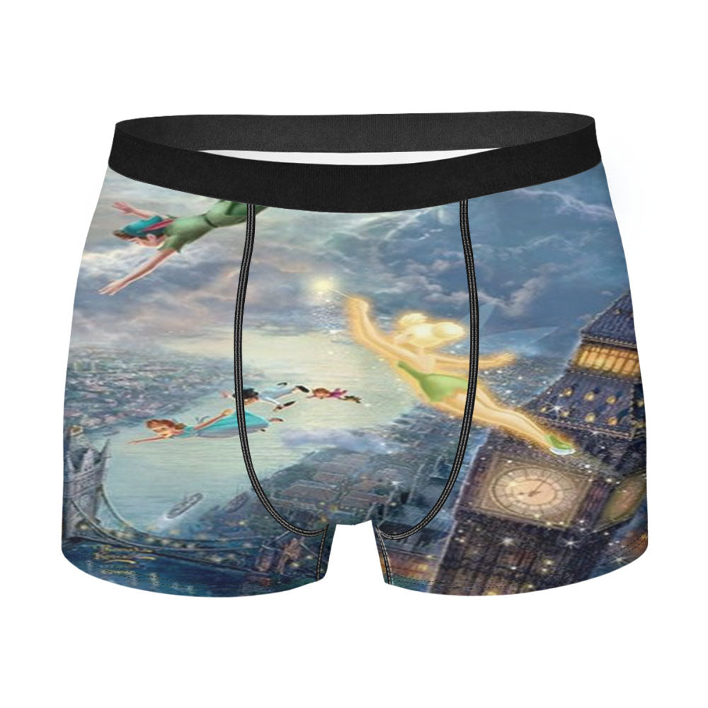 Tinker Bell And Peter Pan Fly To Never Land Men's Boxer Briefs