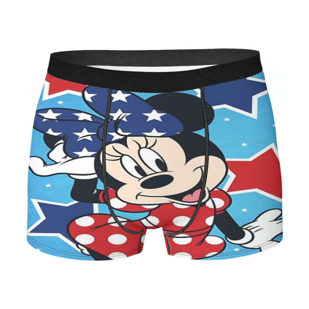 Usa Stars Minnie Mouse Men's Boxer Briefs