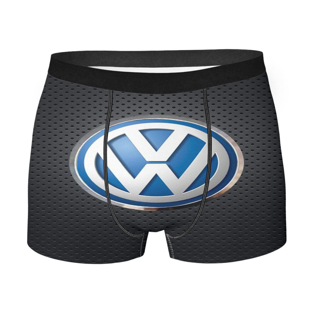 Vw Logo Black Carbon Men's Boxer Briefs
