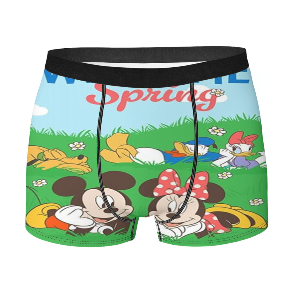 Welcome Spring Mickey And Gang Men's Boxer Briefs