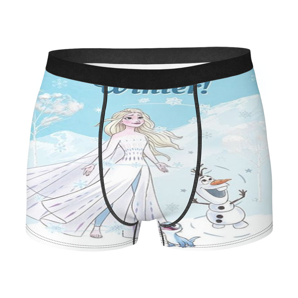 Welcome Winter Elsa & Olaf Men's Boxer Briefs