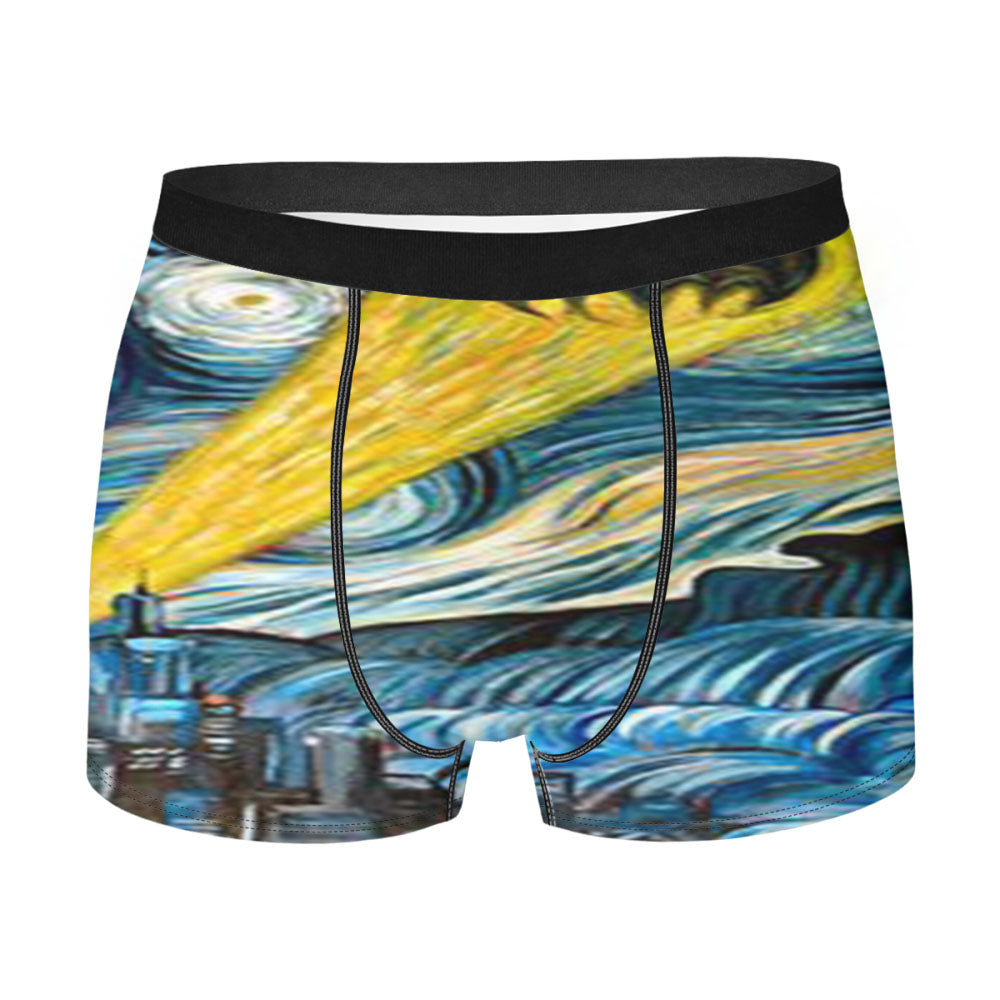 Batman Logo Starry Night Men's Boxer Briefs