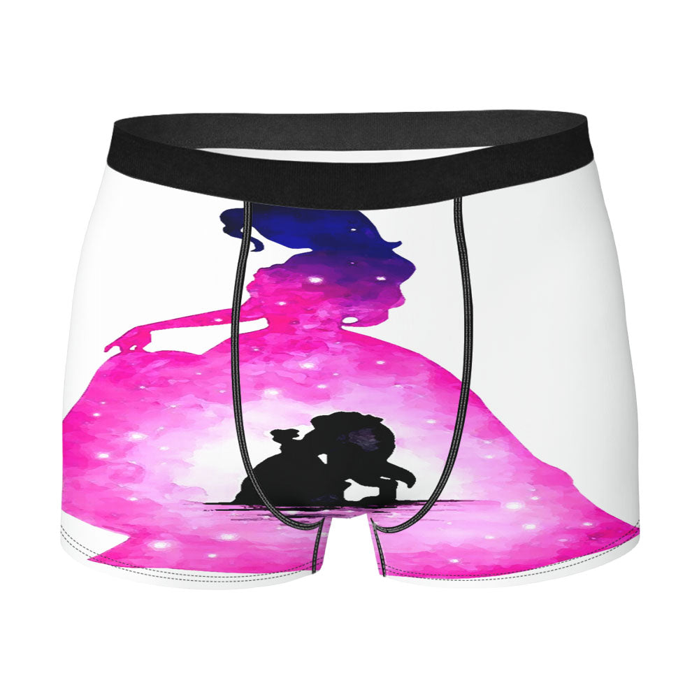 Beauty And The Beast Disney Watercolor Men's Boxer Briefs