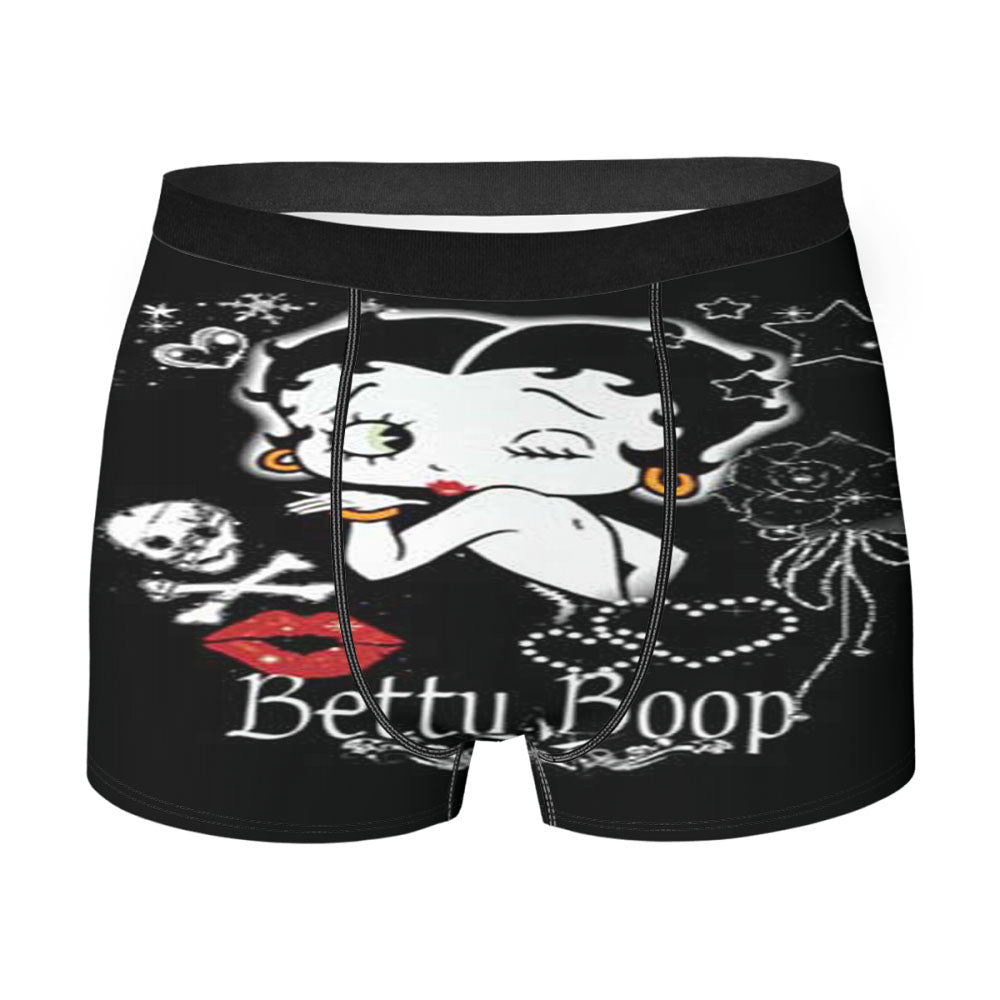 Betty Boop Kiss Blk Bkg Men's Boxer Briefs