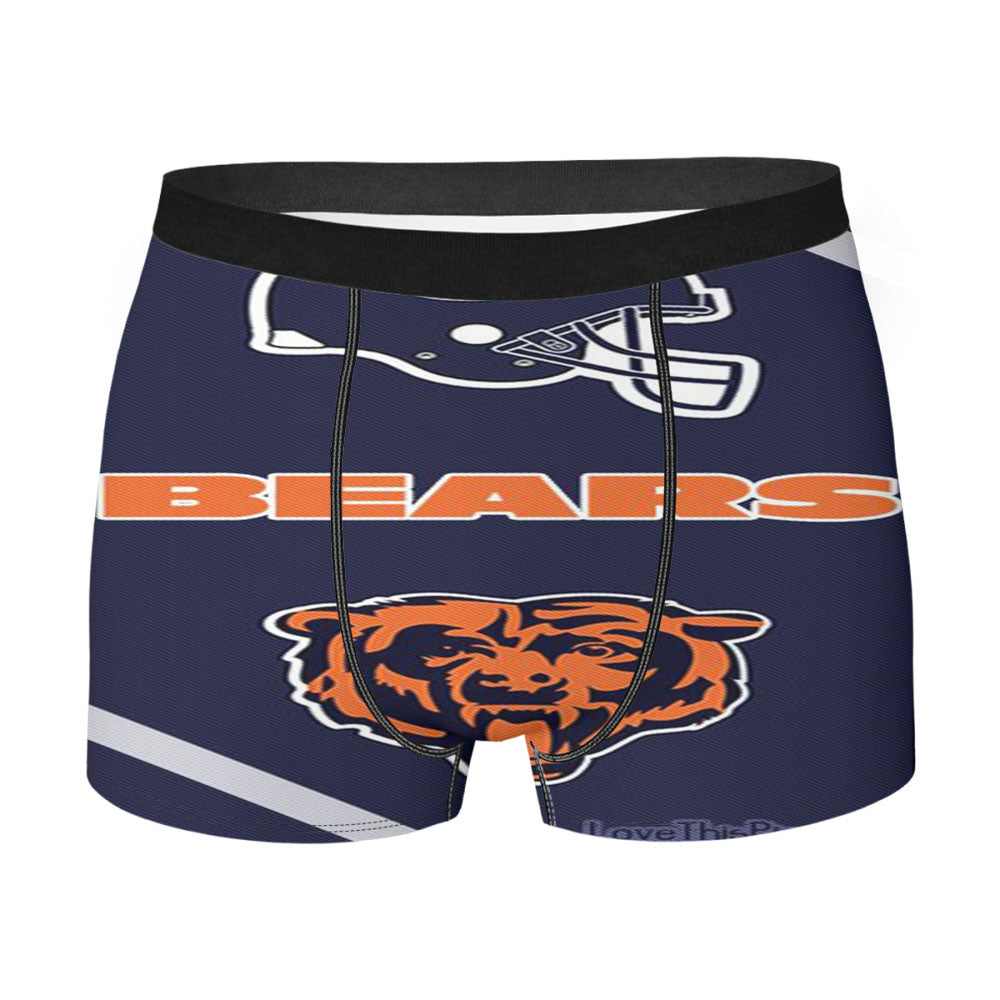 Chicago Bears Logo Pattern Men's Boxer Briefs