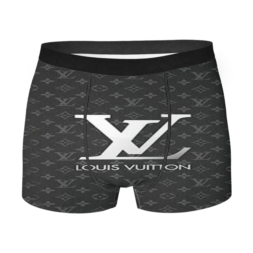Louis Vuitton Grey Logo Men's Boxer Briefs