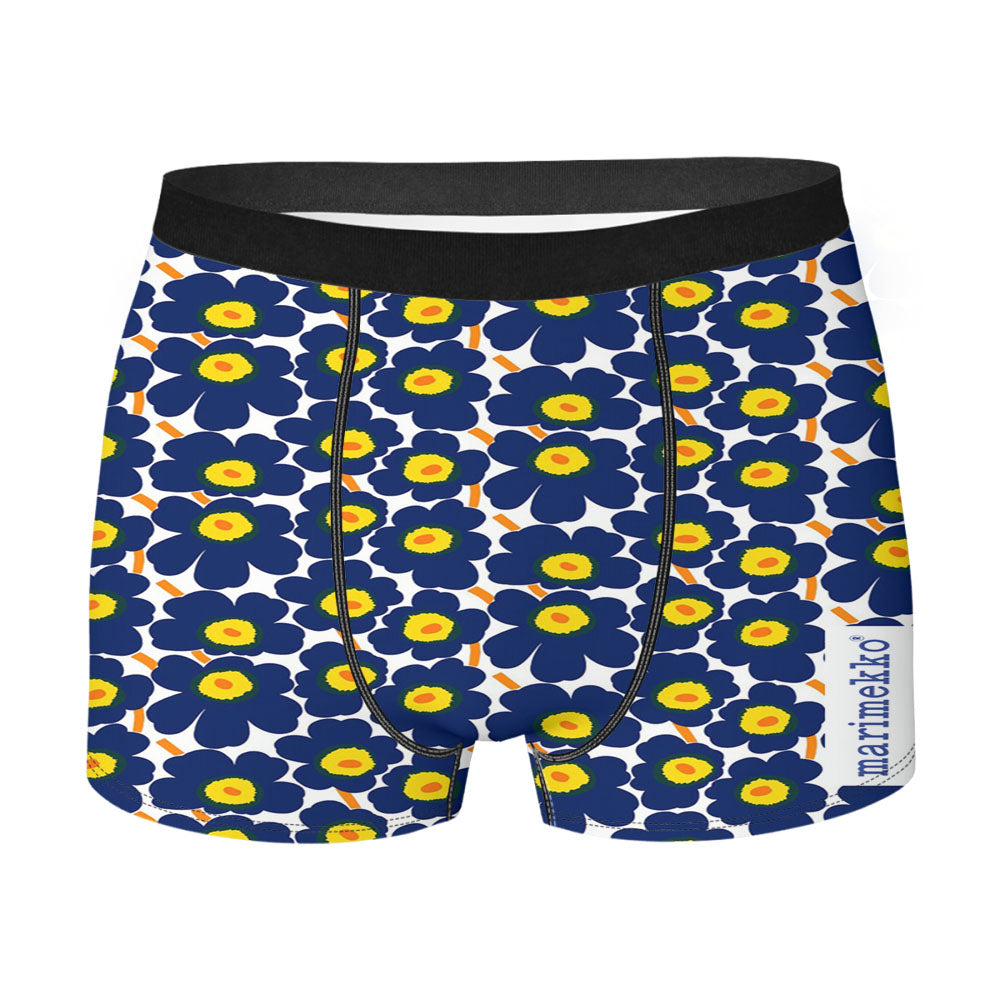 Marimekko Pieni Unikko Blue Flower Pattern Men's Boxer Briefs
