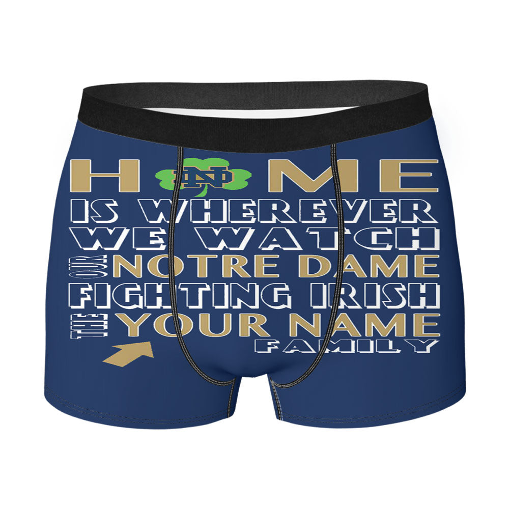 Notre Dame Fighting Irish Personalized Men's Boxer Briefs