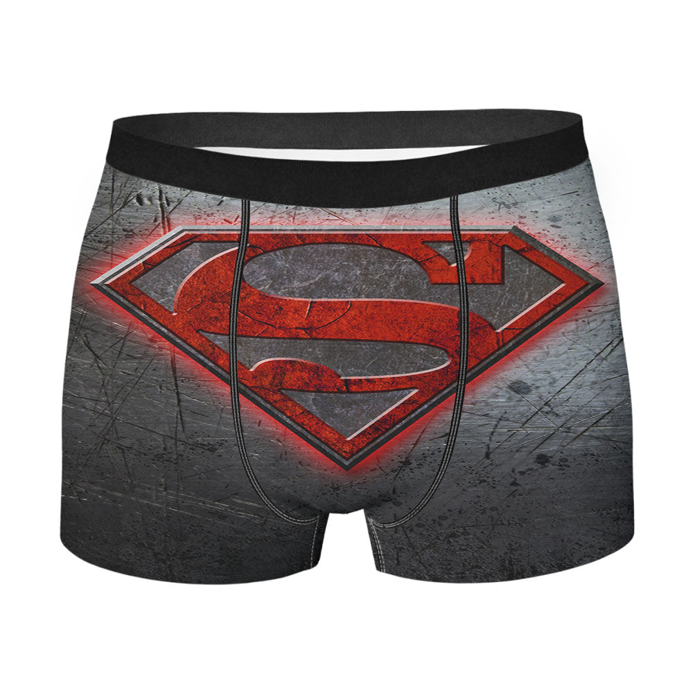 Superman Metal Logo Men's Boxer Briefs