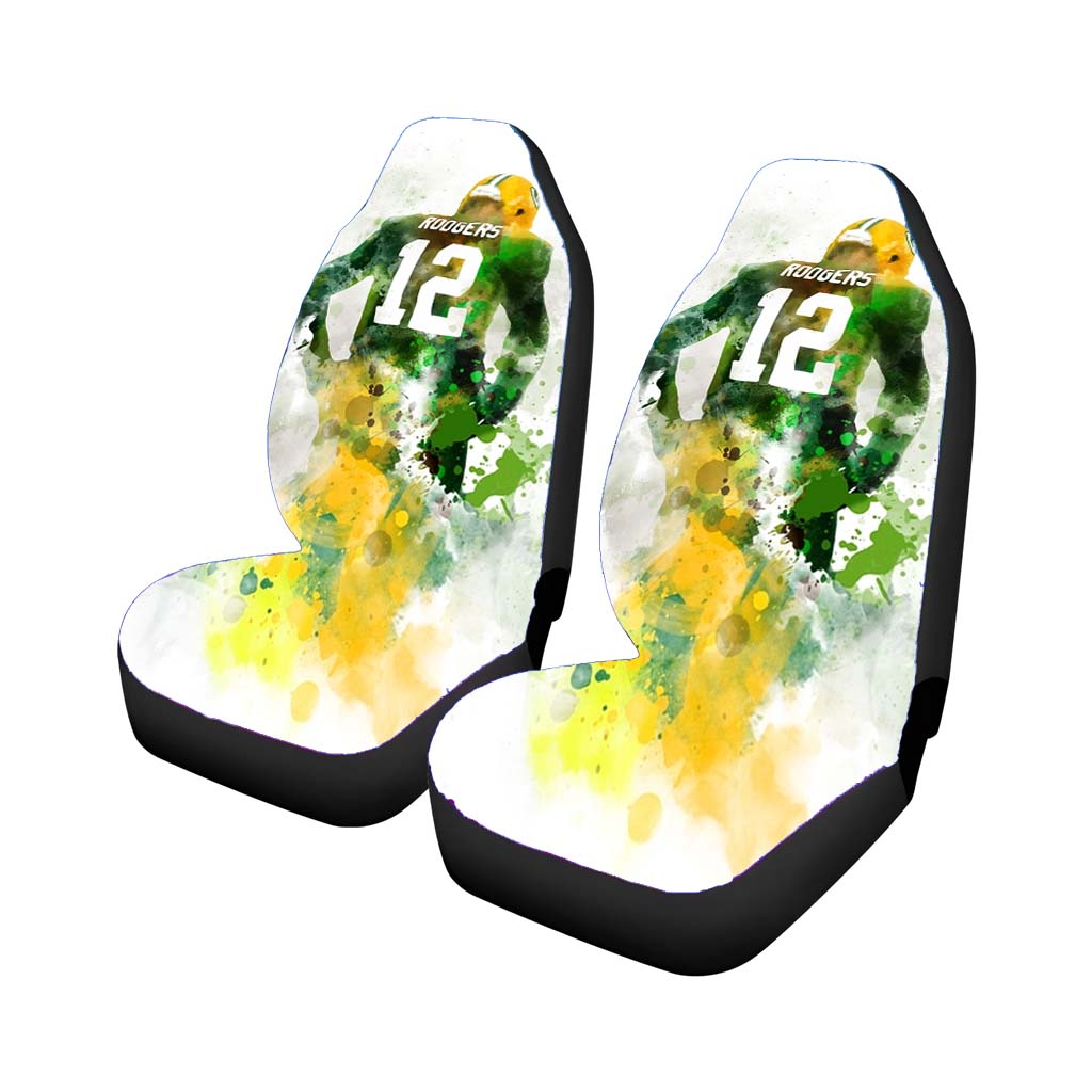 Aaron Rodgers Green Bay Packers American Football Quarterback Car Front Seat Covers