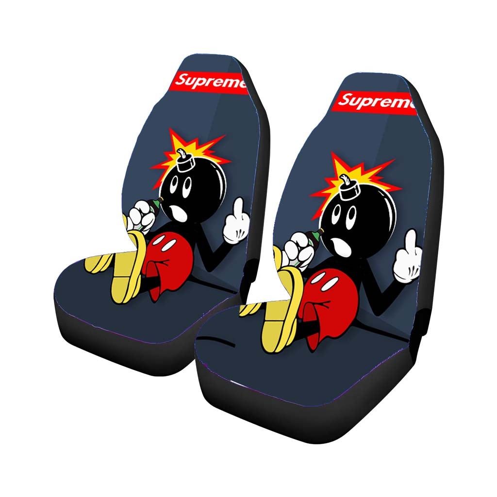 Adam Bomb The Hundreds Bomb Mickey Mouse Car Front Seat Covers