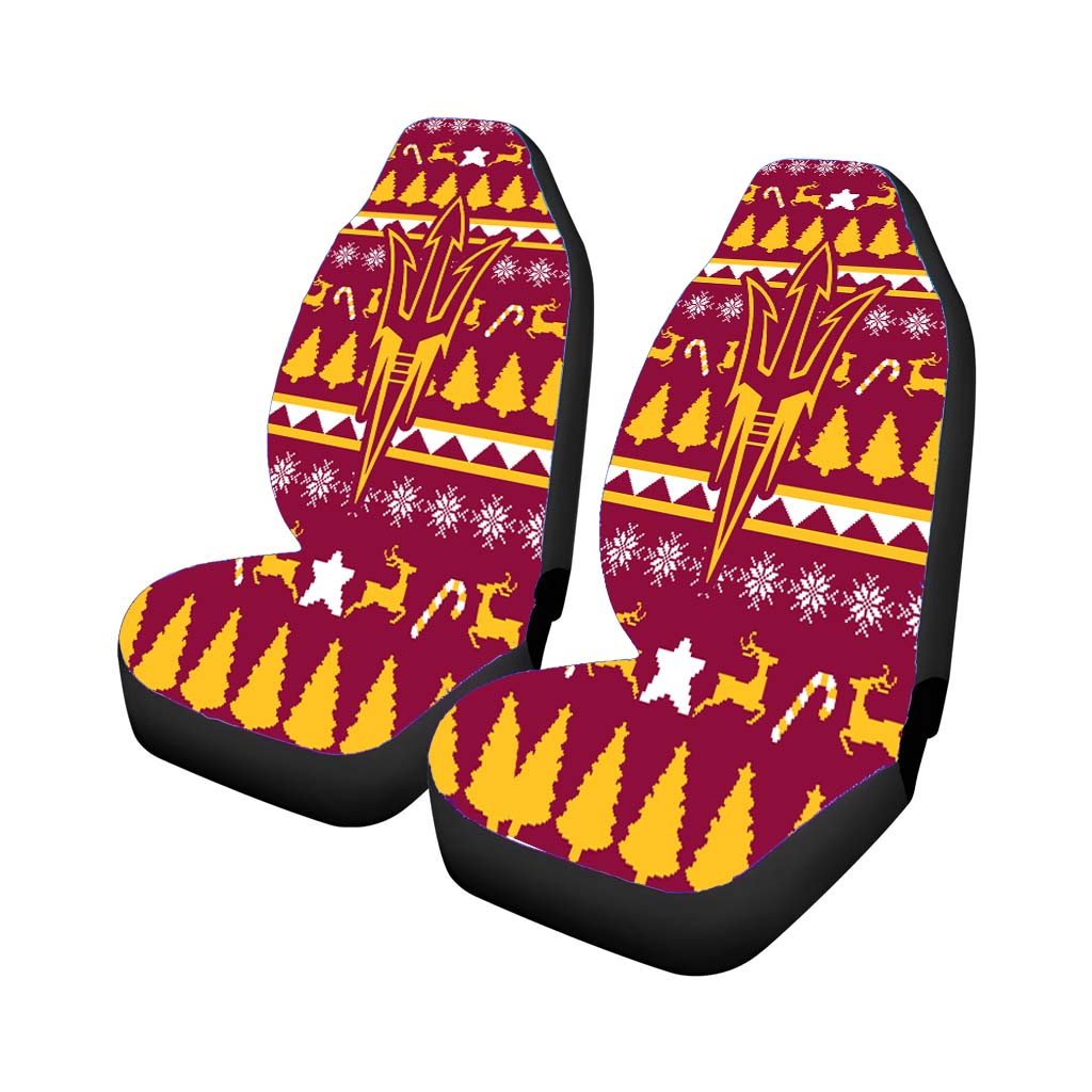 Arizona State University Christmas Sweater Car Front Seat Covers