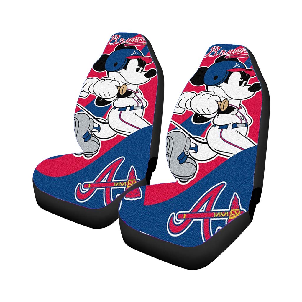 Atlanta Braves Disney Mickey Mouse Car Front Seat Covers