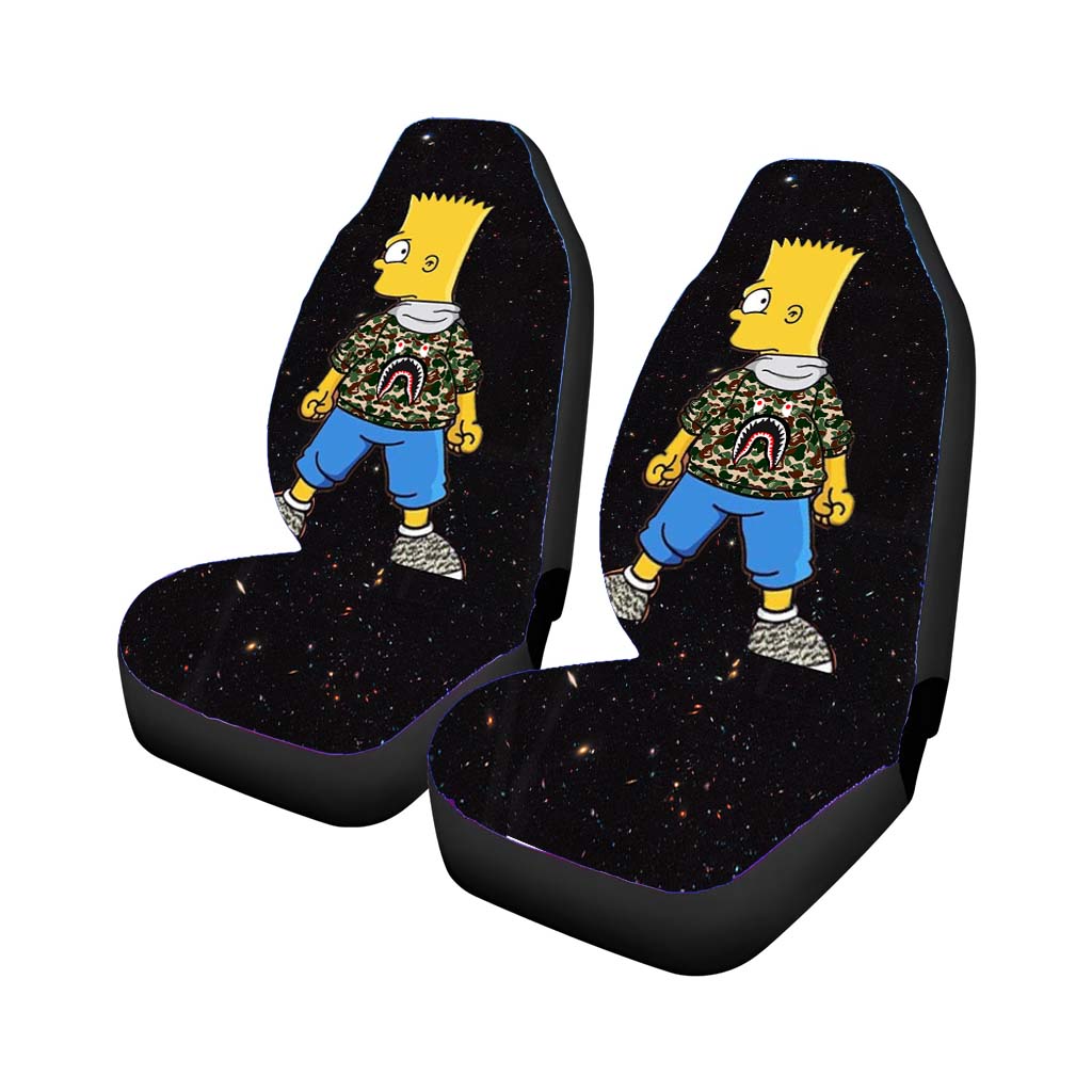 Bart Simpson Bape Car Front Seat Covers
