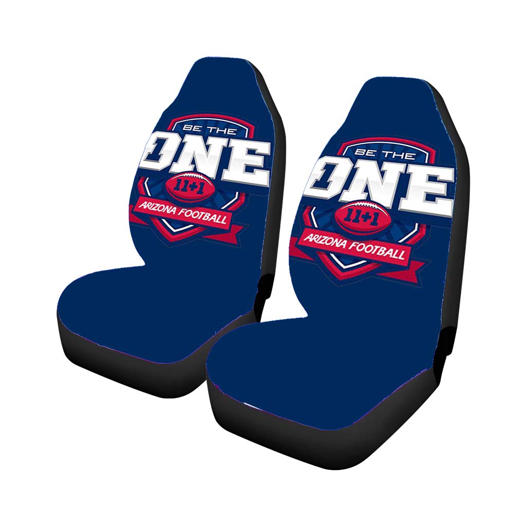 Be The One Arizona Football Blue Car Front Seat Covers