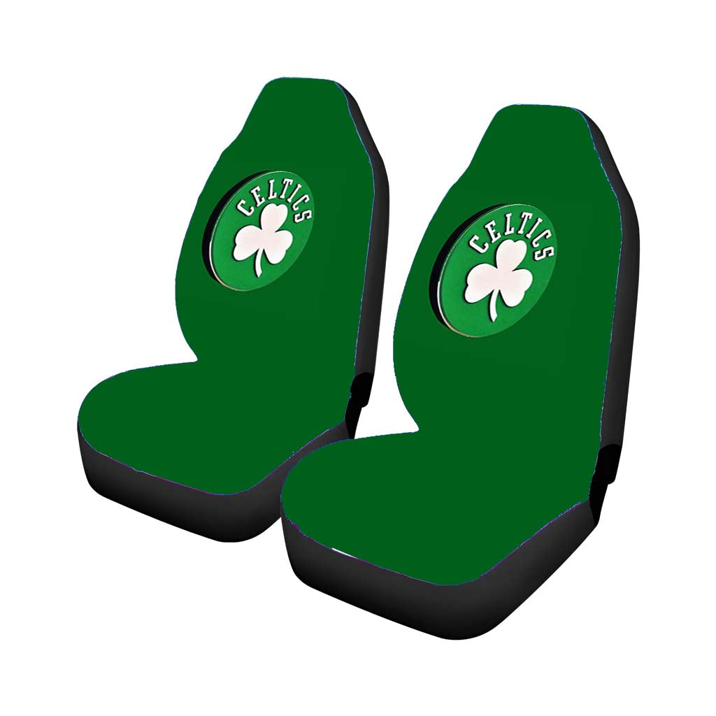 Black Boston Celtics Car Front Seat Covers