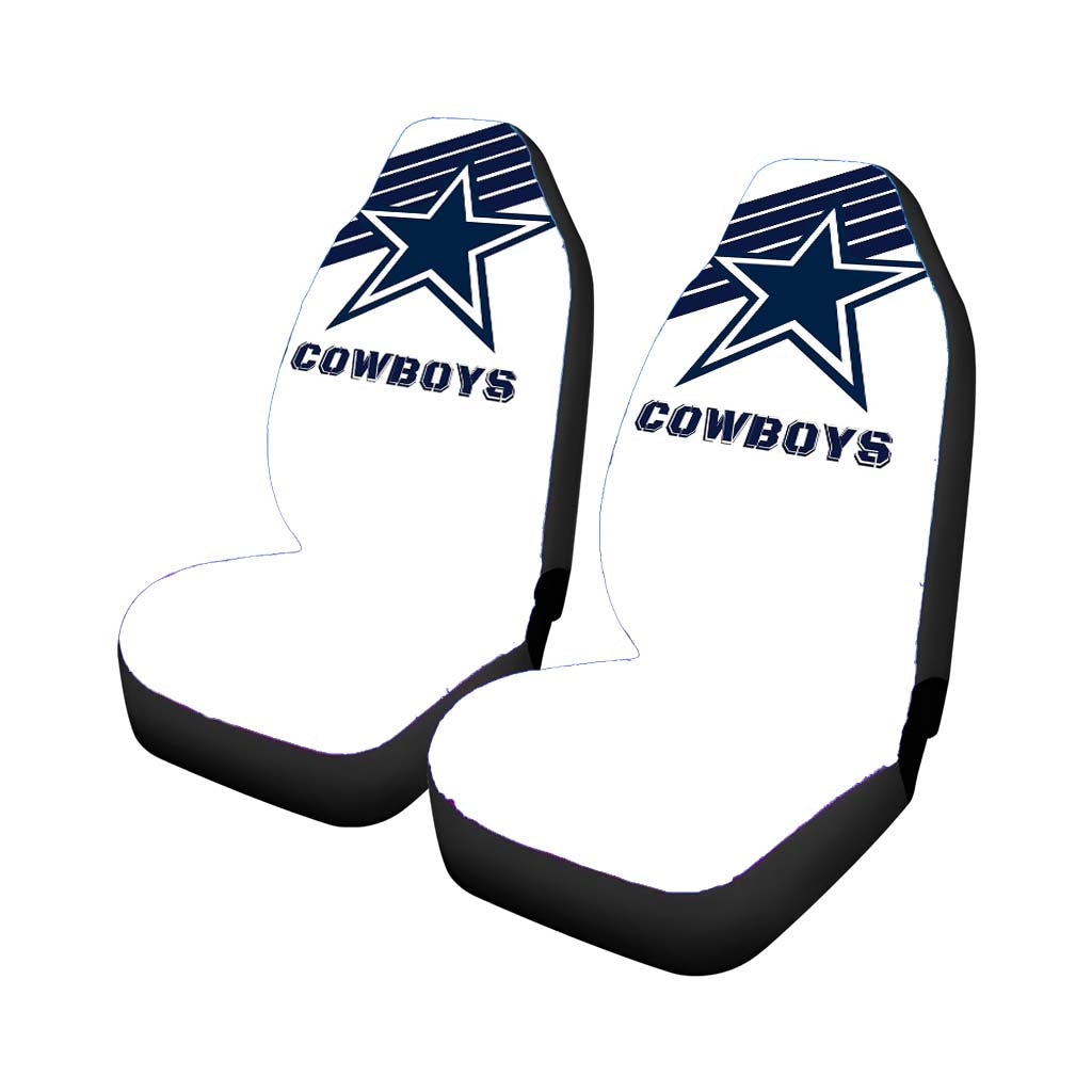 Blue White Cowboys Dallas Wallpaper Car Front Seat Covers
