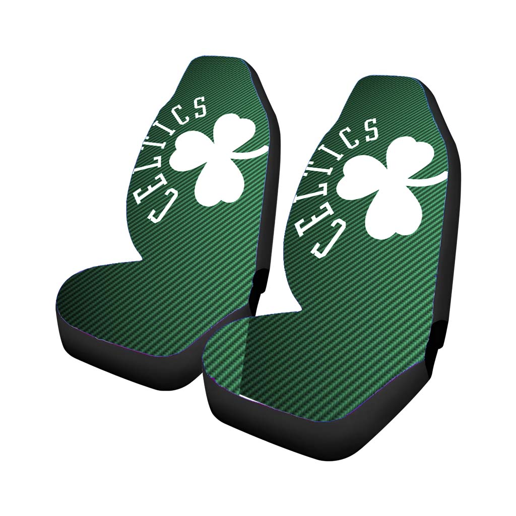 Boston Celtics Green Carbon Car Front Seat Covers