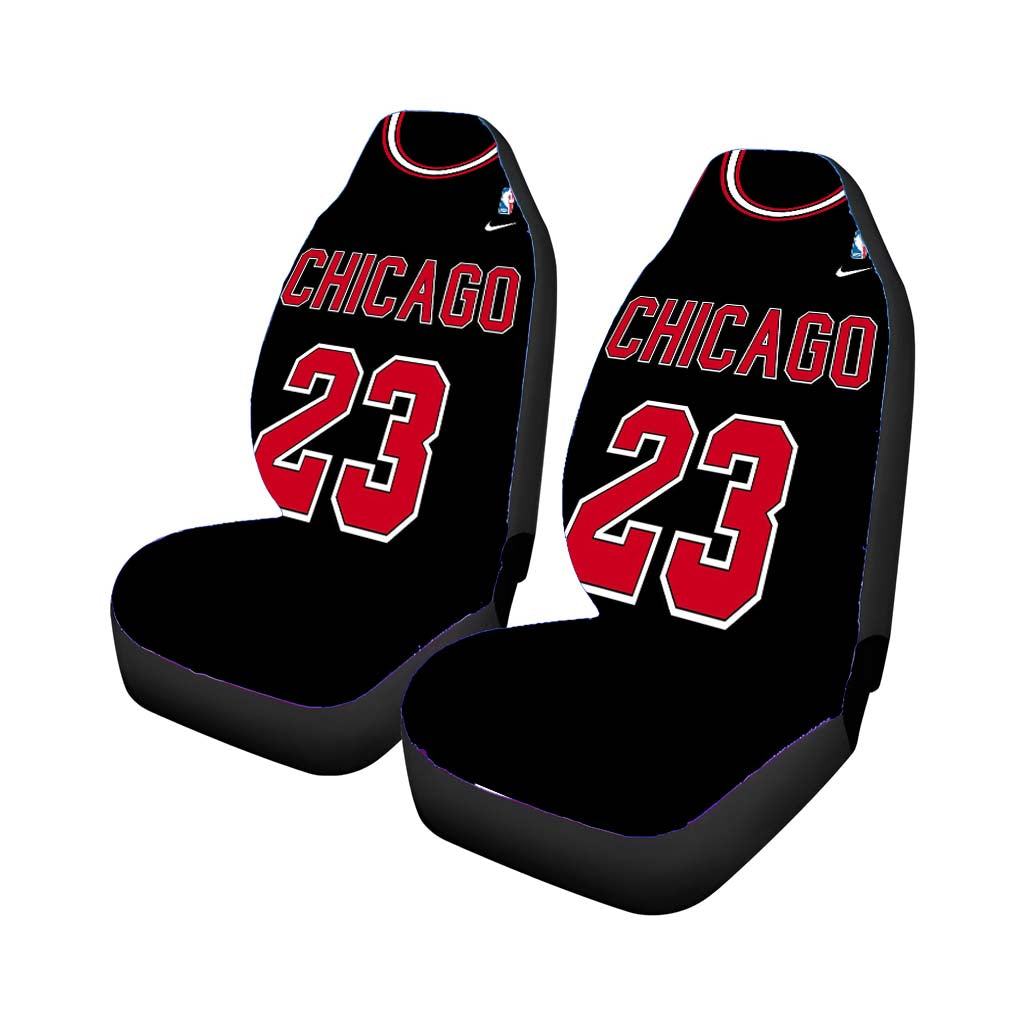 Chicago Bulls Jersey Uniform Basketball Number 23 Car Front Seat Covers