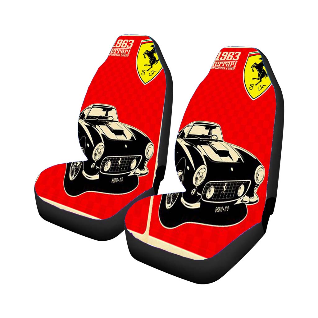 Classic Ferrari Red Car Front Seat Covers