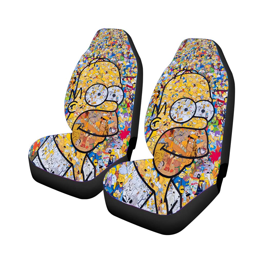 Collage Simpson Car Front Seat Covers