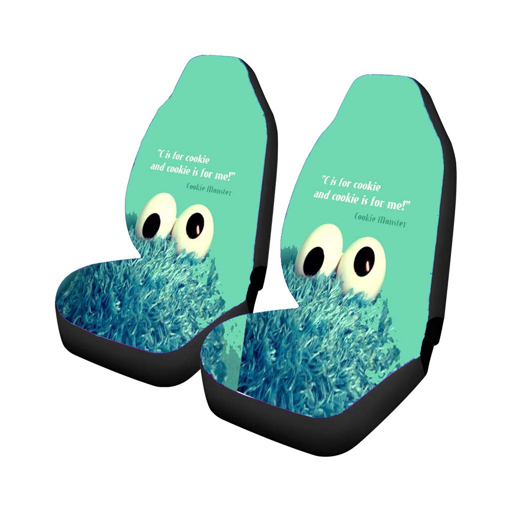 Cookie Monster Car Front Seat Covers