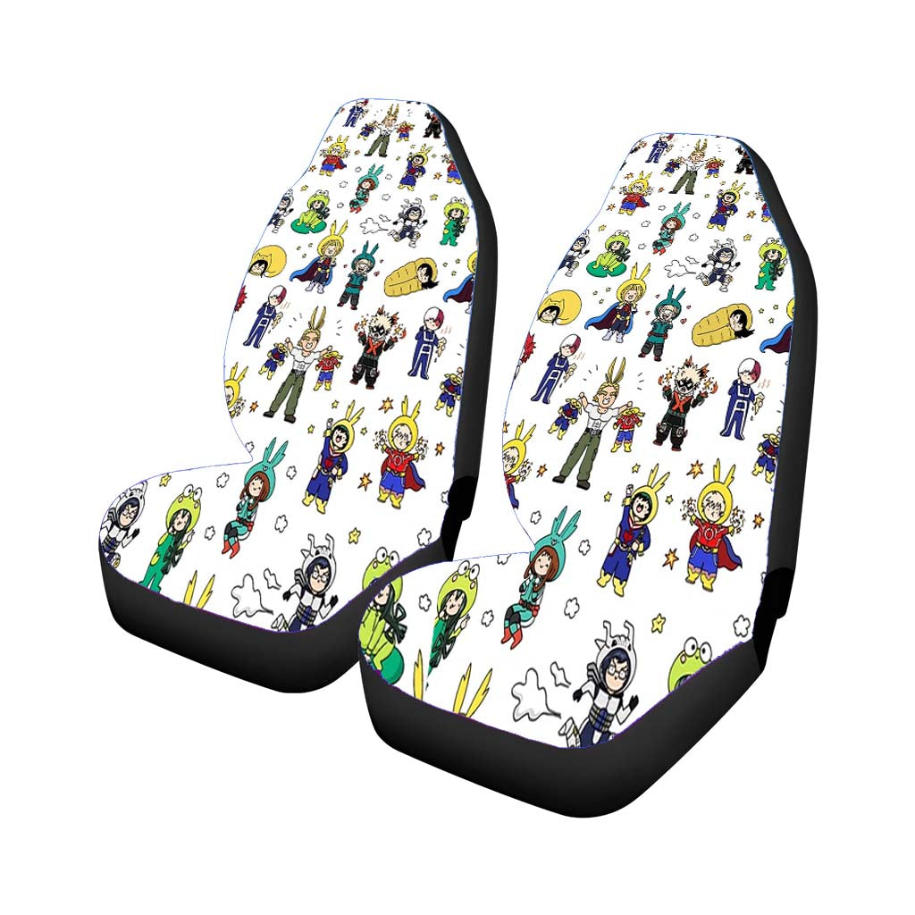 Cute Boku No Hero Academia Characters Pattern Car Front Seat Covers