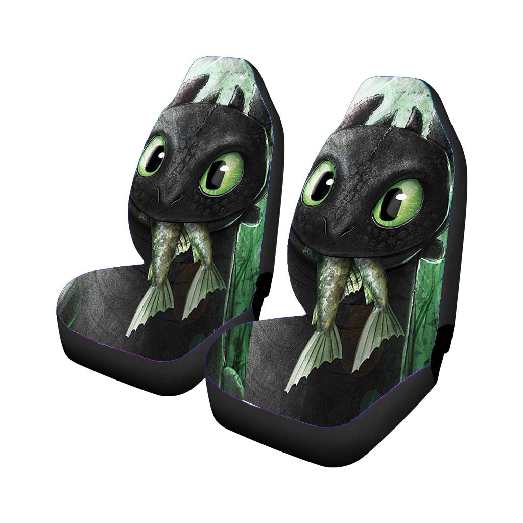 Cute Toothless Car Front Seat Covers