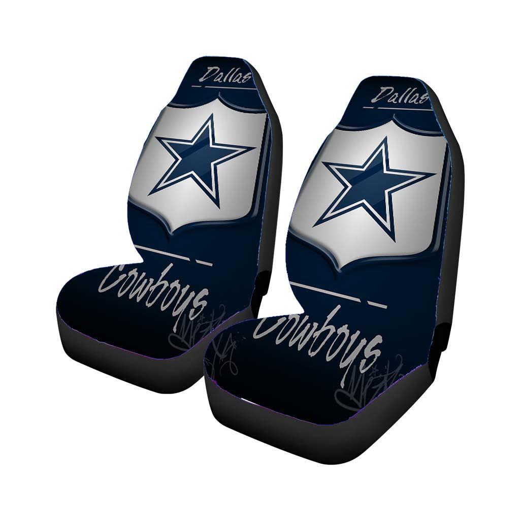 Dallas Cowboys, Blue, Dak Prescott, East Car Front Seat Covers