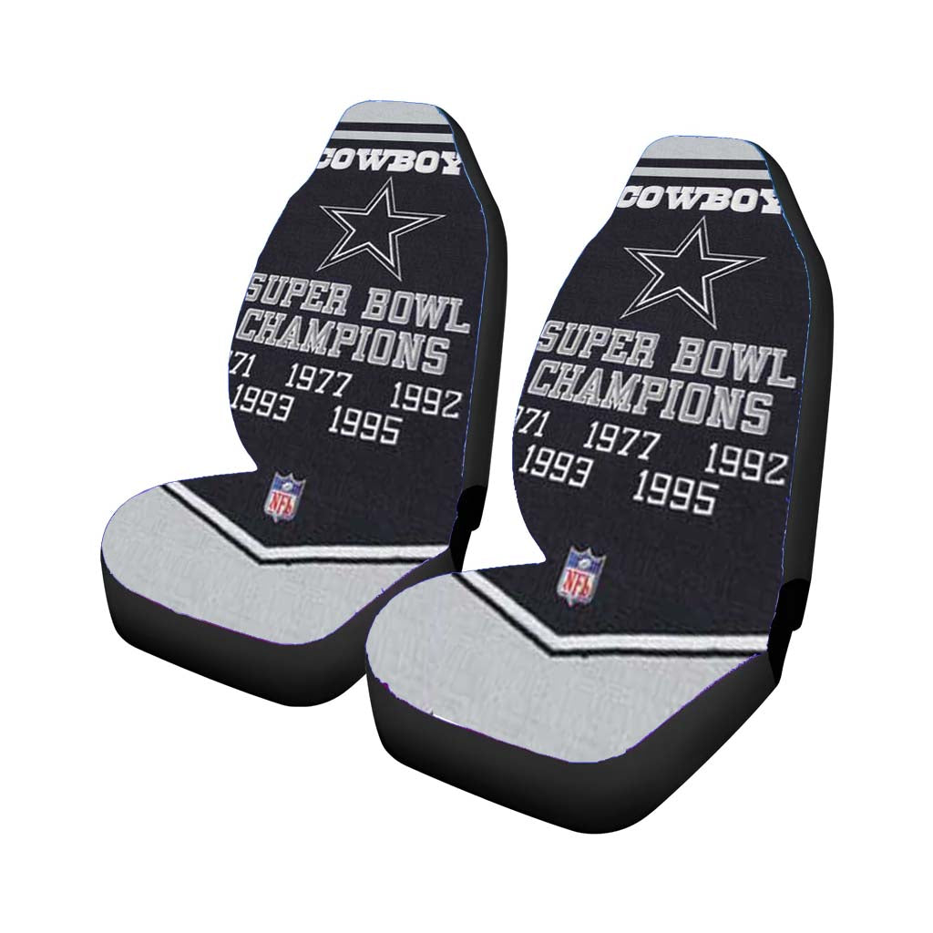 Dallas Cowboys Banner Texture Car Front Seat Covers